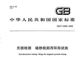 GB/T 23906-2009  无损检测 磁粉检测用环形试块