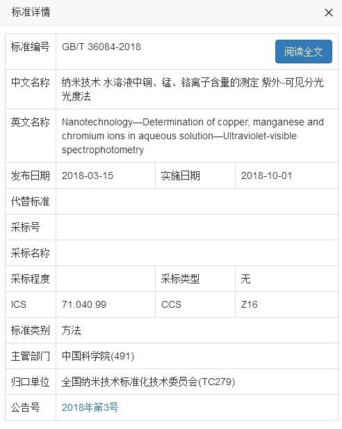 国家质检总局公布240项国家标准 含5项光谱标准